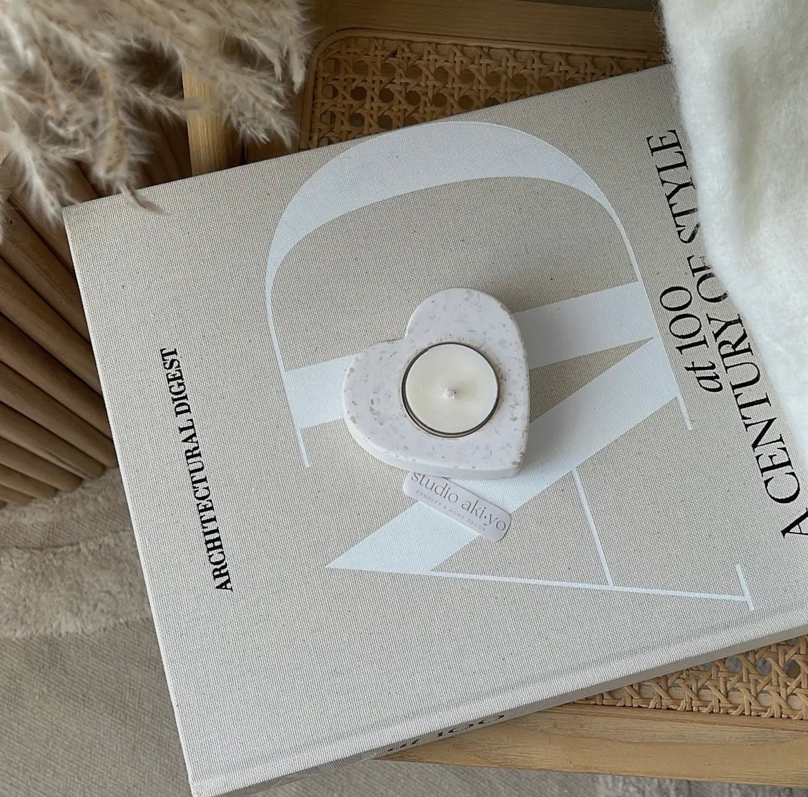 Terrazzo Heart Tea Light Candle Holder